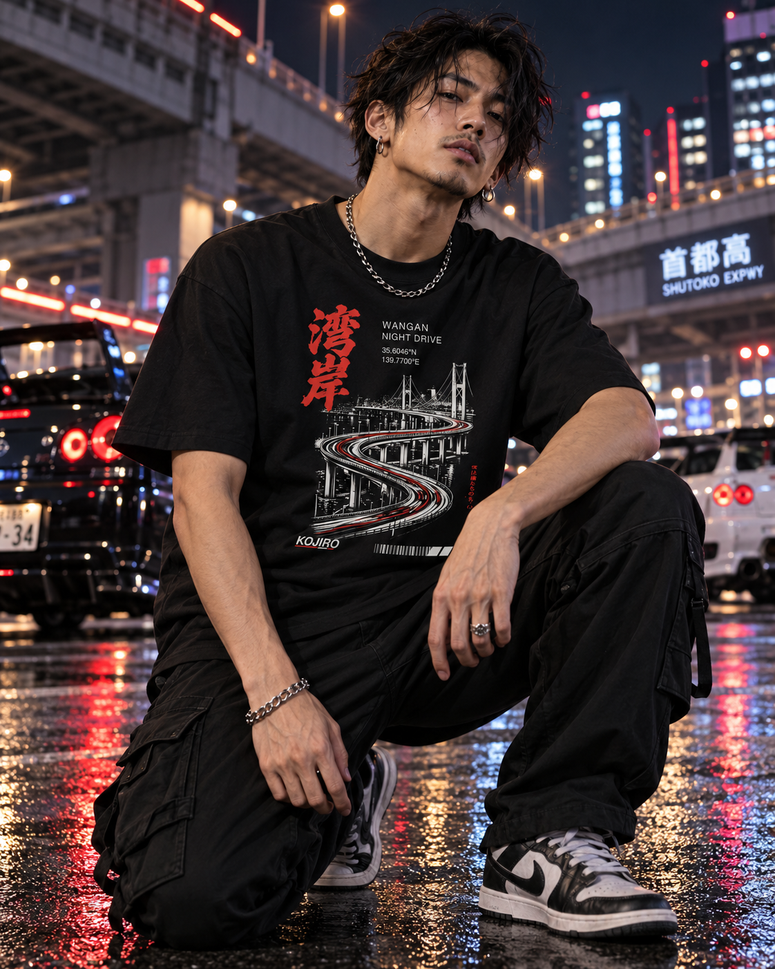 KOJIRO™ WANGAN NIGHT DRIVE — Heavyweight T-Shirt