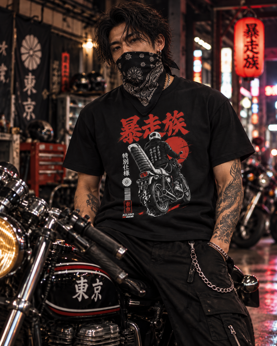 KOJIRO™ TOKYO BOSOZOKU — Koszulka o wysokiej gramaturze