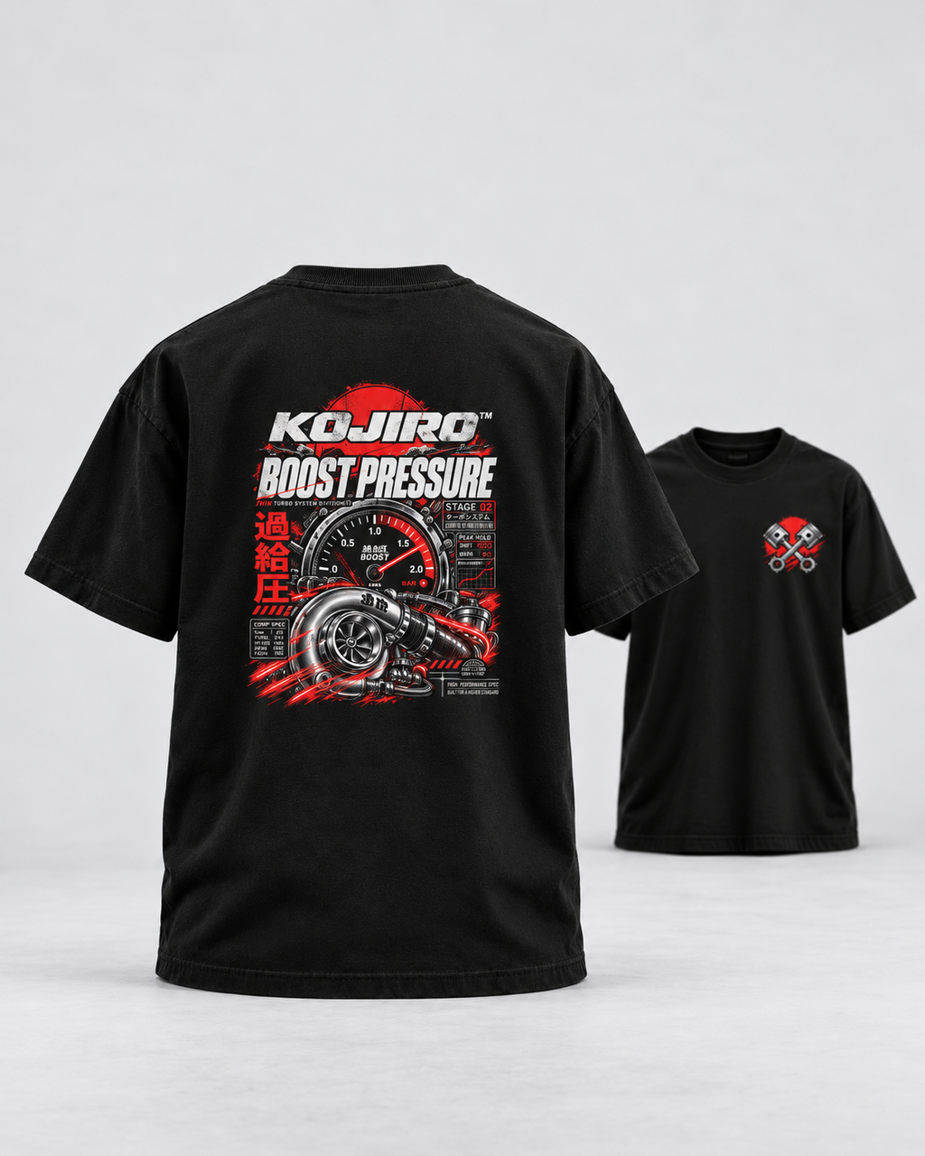 KOJIRO™ RACING — BOOST PRESSURE | Heavyweight T-Shirt
